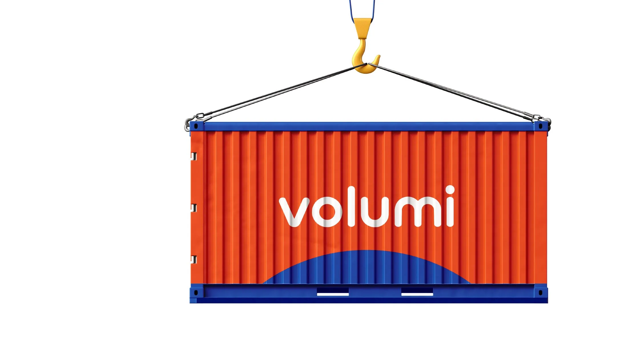 Contenedor con la marca Volumi