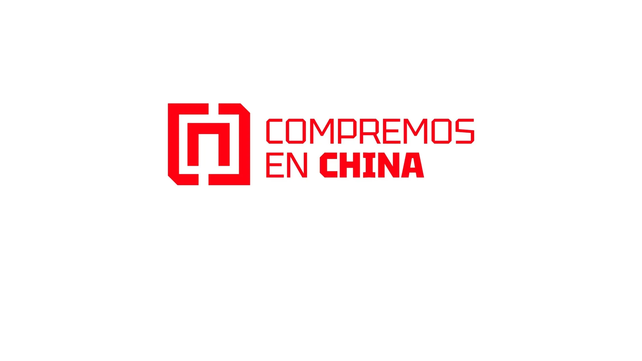 Logo de Compremos en China en rojo sobre blanco