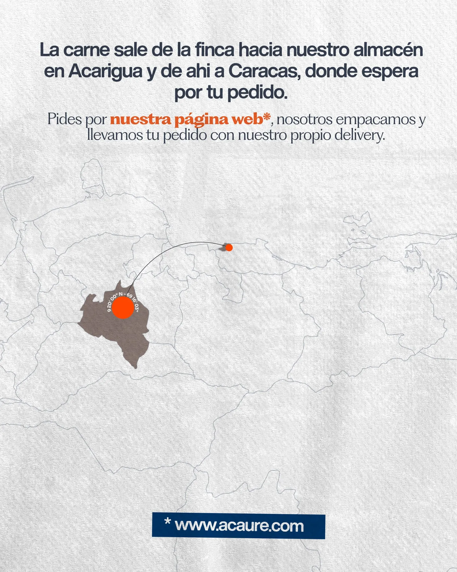 De la finca al almacén en Acarigua y de ahí a Caracas